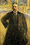 Eugene Jansson portratt av teaterchefen tor hedberg France oil painting artist